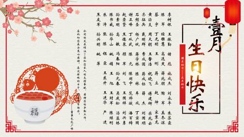 【生日祝福】恭祝1月生日的員工生日快樂！
