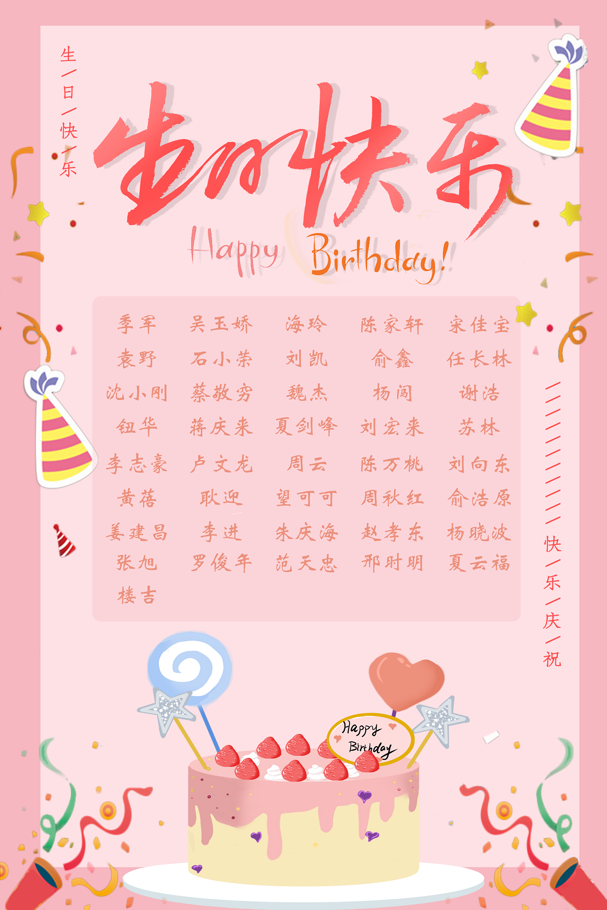 【生日祝?！抗ё?月生日的員工生日快樂！
