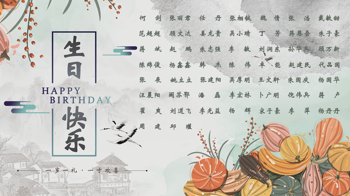 【生日祝?！抗ё?0月生日的員工生日快樂！