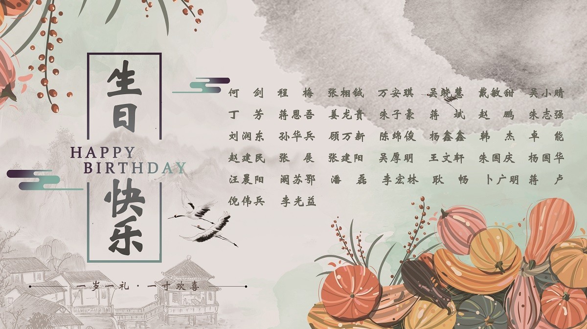 【生日祝?！抗ё?0月生日的員工生日快樂(lè)！