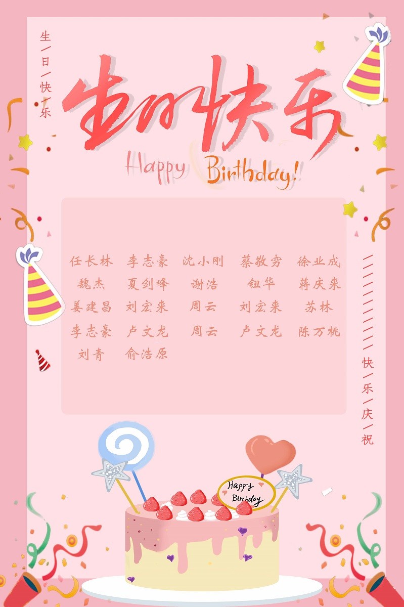 【生日祝福】恭祝08月生日的員工生日快樂(lè)！